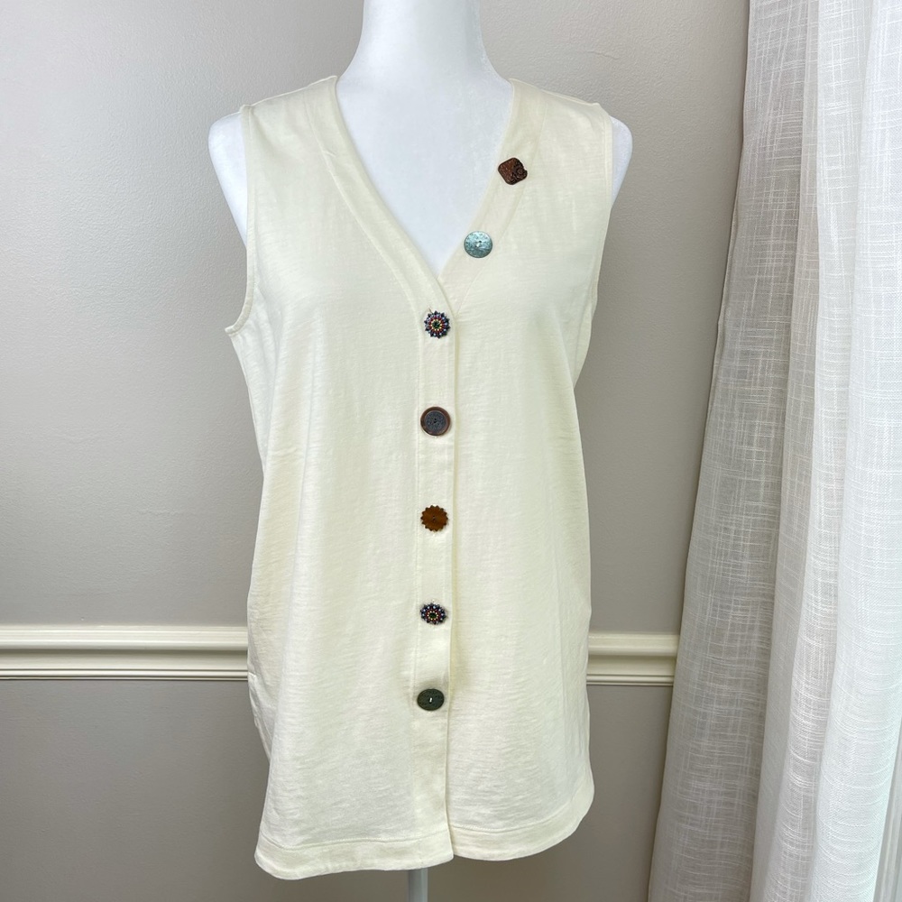 Soft Surroundings Delia Tunic Tank Whisper White